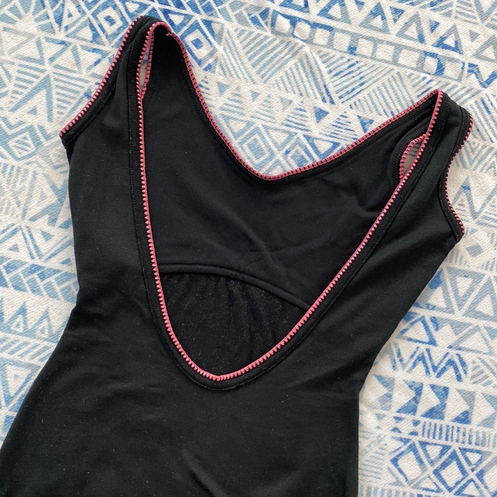 Danskin Black Scoop Back Leotard - Picture 6 of 6